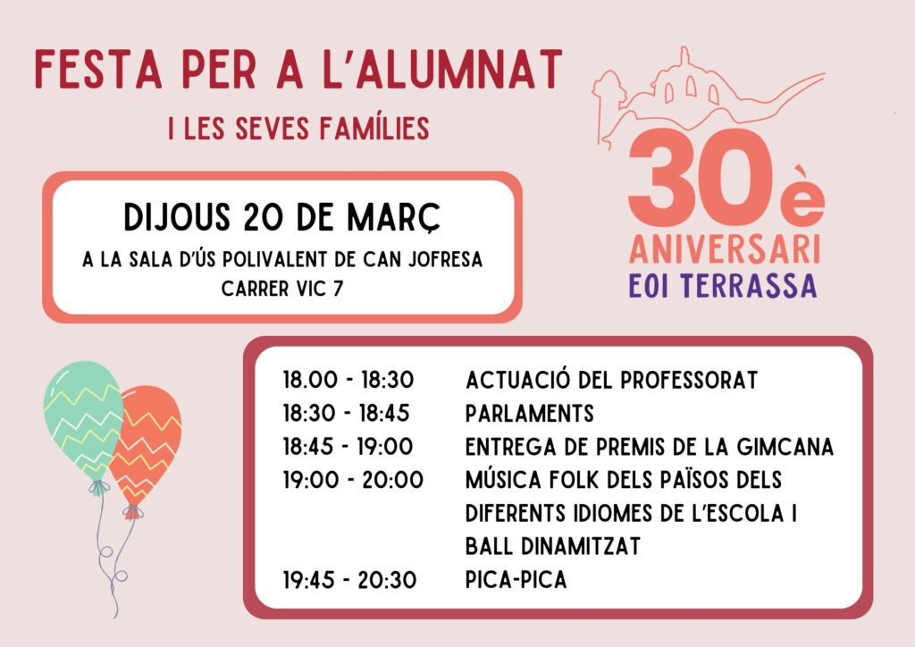 Festa anuversari escola